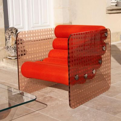 Canapés de jardin - MW02 CANNAGE PMMA ORANGE  - Marchés résidentiels et HORECA - MW DESIGNER FURNITURE