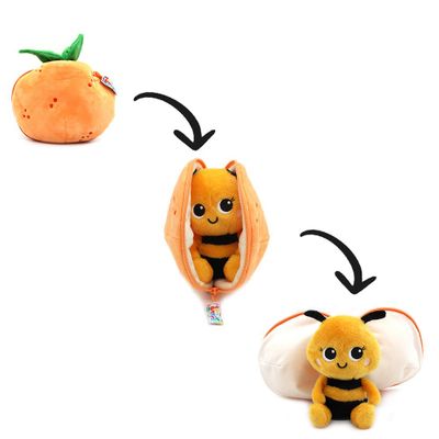 Soft toy - Flipetz - Mandarin/Bee Buzzet - FLIPETZ