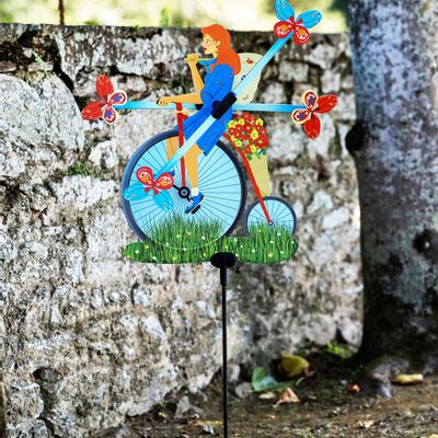 Outdoor decorative accessories - Gabi Cyclette weather vane - LES RITOURNAILES