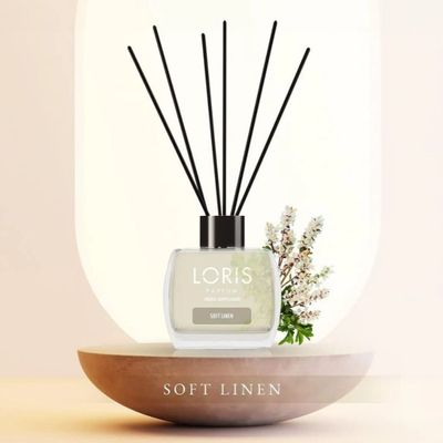 Scent diffusers - Reed diffuser with sticks Soft Linen - LORIS PARFUM