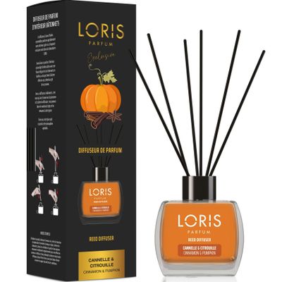 Diffuseurs de parfums - LORIS Diffuseur de parfum bâtonnets Cannelle & Citrouille 120ml - LORIS PARFUM