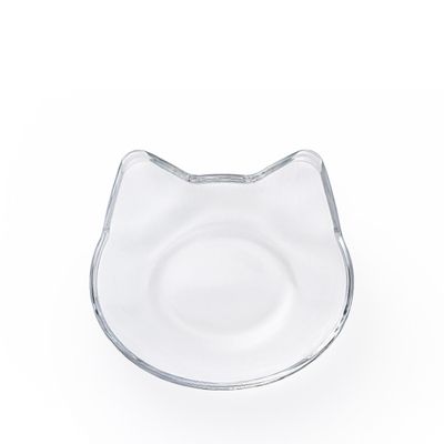 Glass - Cat Face Small Plate- Plain - ISHIZUKA GLASS CO., LTD.