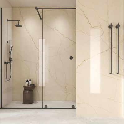 Wall panels - Crema Avorio Aluminum Shower Wall Decorative Panel - LA MAISON MURAEM