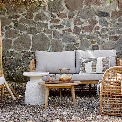 Lawn armchairs - Penzano Lounge Chair, Nature, Polyrattan - BLOOMINGVILLE MULTIBRAND HOUSE