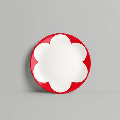 Gifts - Red Daisy Porcelain Plate - ISUWA