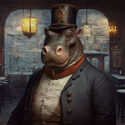 Wallpaper - Hippo Saloon custom panoramic wallpaper - LA MAISON MURAEM