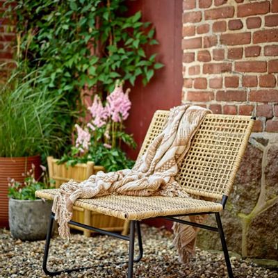 Chaises de jardin - Vallone Chaise de salon, Nature, Polyrattan - BLOOMINGVILLE