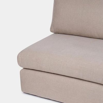 Canapés - Canapé 1 place Dinis en bois et lin beige - HOUSE OF CAPRICORN