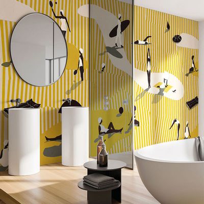 Wallpaper - Bagnanti waterproof bathroom wallpaper - LA MAISON MURAEM