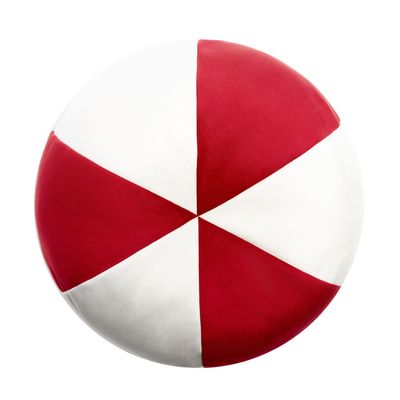 Coussins - LO Decor | Velvet Ball Cushion | Red and White - LO DECOR