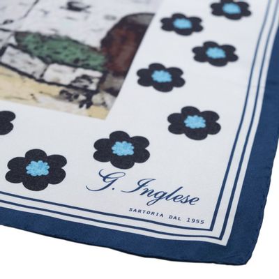 Foulards et écharpes - Foulard en pure soie avec motif "Trulli" - G. INGLESE