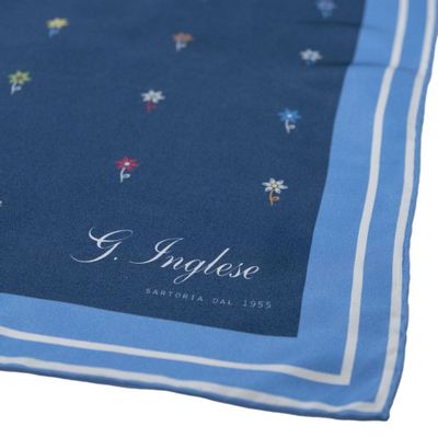 Foulards et écharpes - Foulard en pure soie avec motif floral G. Inglese - G. INGLESE