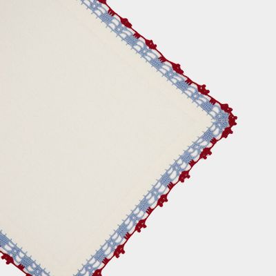 Sets de table - Napperon en lin Leonor brodé à la main - HOUSE OF CAPRICORN