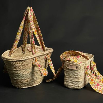 Shopping baskets - Fabric Handles Collection — Elegance & Creativity - ORIGINAL MARRAKECH