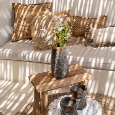 Bougeoirs et photophores  - Le Bougeoir Gypsy - Gris Antique - M - BAZAR BIZAR LIVING