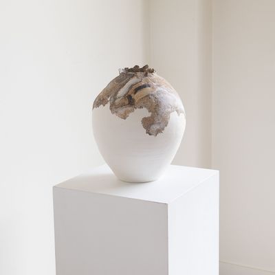 Ceramic - Moon Jar " a change of Scenery" - AUDREY SCHADITZKI CERAMIC