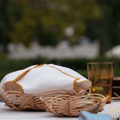 Ustensiles de cuisine - Petite corbeille à pain en osier Vitória faite à la main - HOUSE OF CAPRICORN