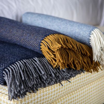 Plaids - Merino Wool Cashmere Throw  95% Merino 5% Cashmere - 136 x 180cms - JOHN HANLY & CO