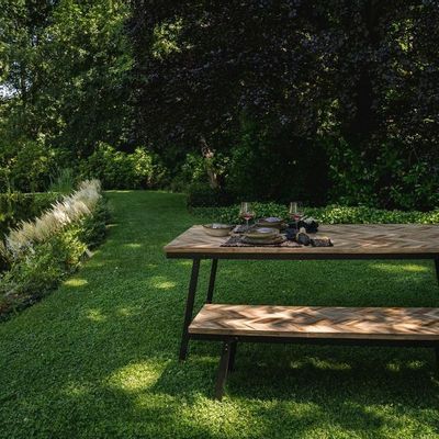 Autres tables  - La Table de Marché Herringbone - Naturel - 200cm - BAZAR BIZAR LIVING
