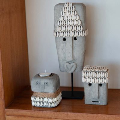 Candlesticks and candle holders - The Sumba Stone #31 Candle Holder - BAZAR BIZAR LIVING