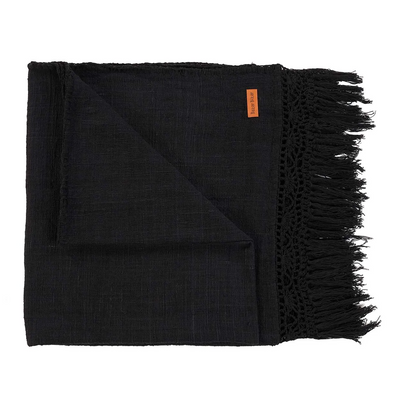 Throw blankets - The Gypsy Bed Throw - Black - BAZAR BIZAR LIVING