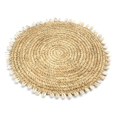 Placemats - The Raffia Shell Pan Coaster - BAZAR BIZAR LIVING