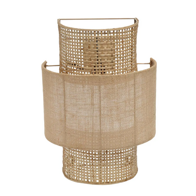 Wall lamps - The Bolly Jute Wall Lamp - Natural - M - BAZAR BIZAR LIVING