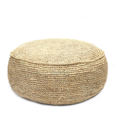 Ottomans - The Raffia Flores Pouffe - Natural - BAZAR BIZAR LIVING