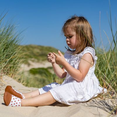 Kids slippers and shoes - Soft Slippers - The little Hearts - LES PAS PETITS - CHAUSSONS SOUPLES