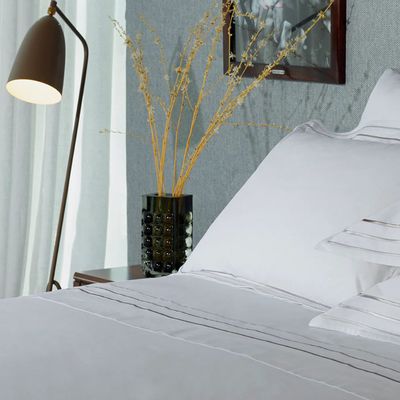 Bed linens - White and silver bedding set - With you and the blue ones - EDEN PARK BY AMALIA HOME COLLECTION