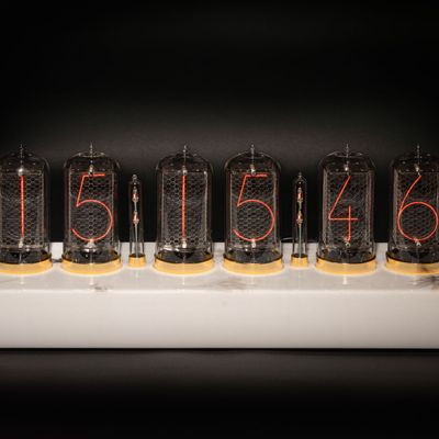 Clocks - Nixie Nixieclock clock\" the Marble Zin70\ " - NIXIEFAB FRANCE