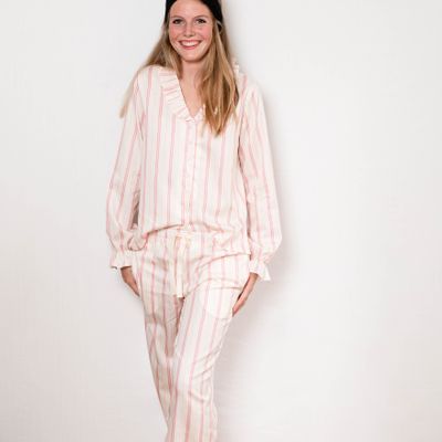 Homewear - Nadege Luxury cotton sateen pajamas. - LALIDE À PARIS