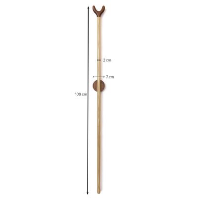 Walk-in closets - Luxury dressing room clothes pole to unhook, in wood (ash and walnut) - MON CINTRE