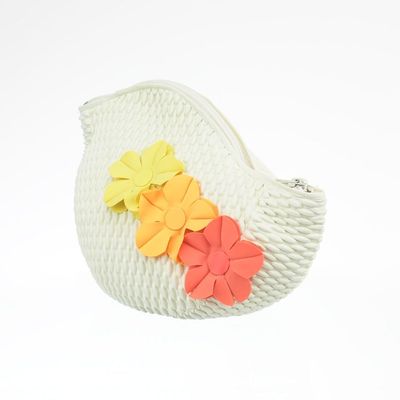 Bags and totes - White Vintage 3 Flowers Swim Bag - KORES ACCESSORIES