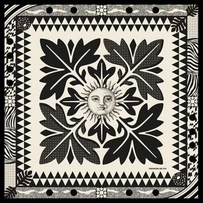 Foulards et écharpes - Foulard Tifaifai black&white - PATRICIA LAUZES