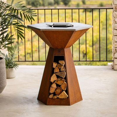 Kitchenettes - Agape brazier | Corten 85 - HEXAGONE