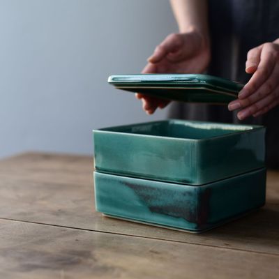 Platter and bowls - Toruko Aoyu - MARUMITSU POTERIE