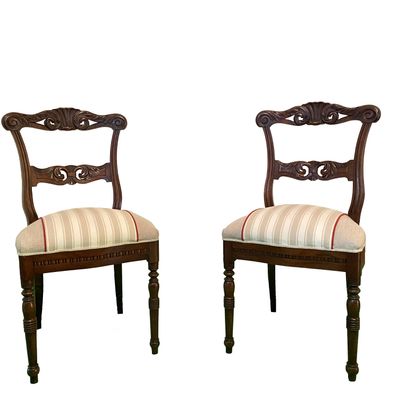 Chaises - Chaises en noyer sculpté - MARILA ZANELLA