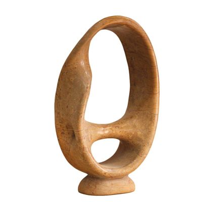 Sculptures, statuettes and miniatures - Time Machine - Brown Marble Sculpture on Foot - KUZCO ART MAISON