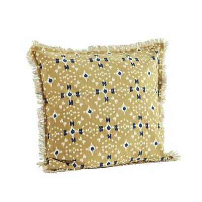 Comforters and pillows - Printetd cushion cover with fringes - MADAM STOLTZ