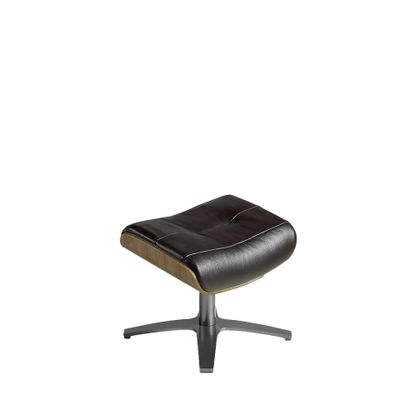 Poufs - Pouf pivotant tapissé en cuir de vachette marron - ANGEL CERDÁ