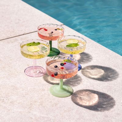 Glass - Coupes twirl set of 2 - &KLEVERING