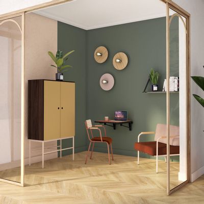 Other wall decoration - Mila retro laminate wall lights - Ø39cm - LES GAMBETTES