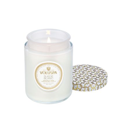 Candles - Suede Blanc Large Jar - VOLUSPA