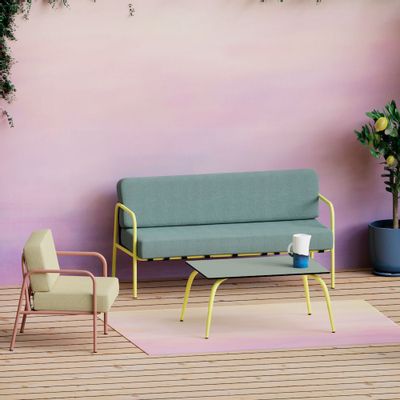 Lawn armchairs - Barnabé outdoor retro sofas and armchairs - LES GAMBETTES