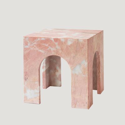 Tables de nuit - Pink Marble Ached Side Table - KIWANO CONCEPT