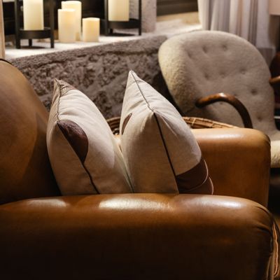 Cushions - Linen Pillow - Brown Piping - ATELIER 99