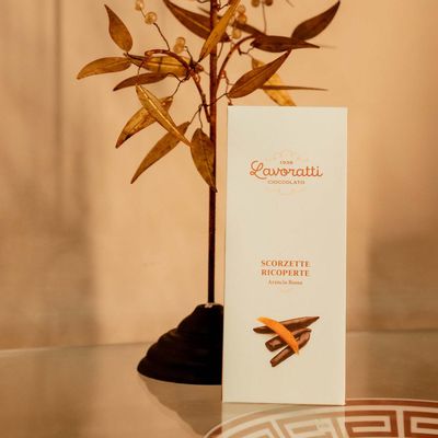 Gifts - Red Orange Rinds Covered with Dark Chocolate,150g - LAVORATTI 1938 CIOCCOLATO