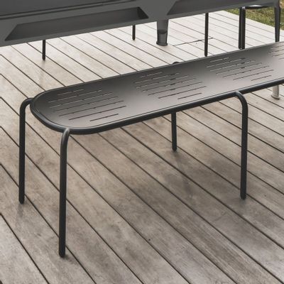 Bancs - Banc Hyphen 180 cm Gris Noir - CORNILLEAU