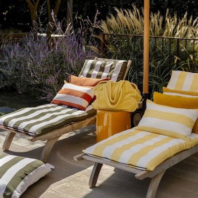 Outdoor decorative accessories - Coussin, bain de soleil et chilienne RIVIERA - DO NOT USE - HAOMY // HARMONY-TEXTILES